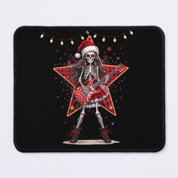 Item preview, Guitar Star Skeleton Girl | Gothic Christmas Rock Design designed and sold by ColorSplash123.