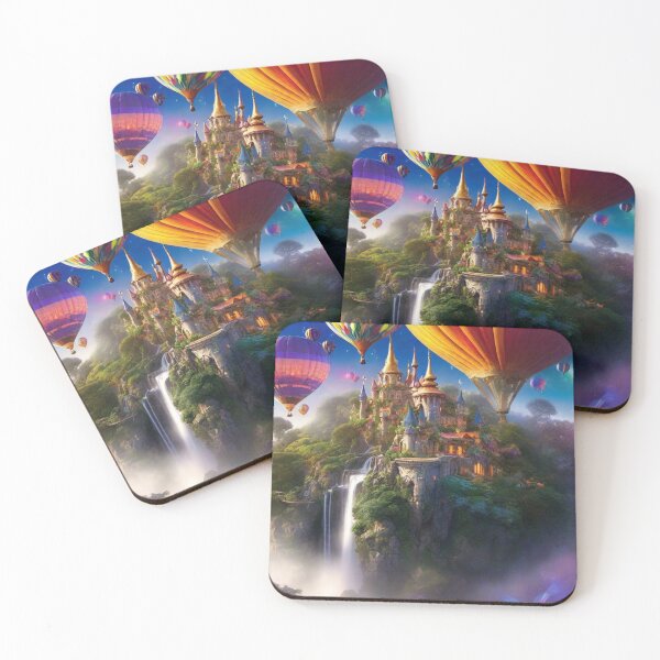 Item preview, Fantasy Castle with Hot Air Balloons designed and sold by afrancisCL.