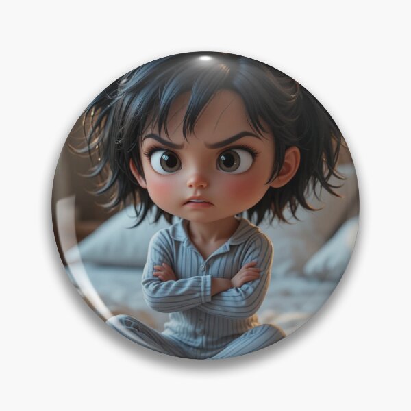 Item preview, A stylized 3D cartoon girl sitting on a bed with an intense designed and sold by LoriaTheFashion.