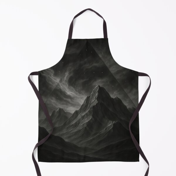 Item preview, Monochrome Mountain Majesty – Dark Minimal Landscape Art designed and sold by NoctaHike.