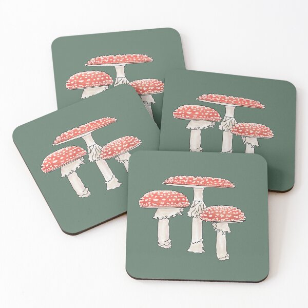 Item preview, Cottagecore Red and White Amanita Mushrooms designed and sold by MeMaKiDesign.