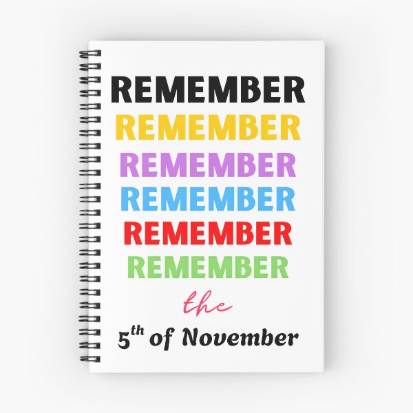 Item preview, “REMEMBER the Fifth – Guy Fawkes Night Typography Art” designed and sold by PixelInfinite.