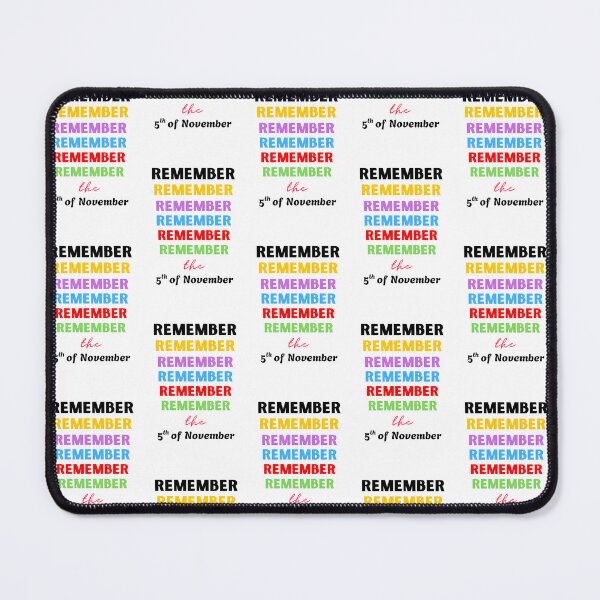 Item preview, “REMEMBER the Fifth – Guy Fawkes Night Typography Art” designed and sold by PixelInfinite.