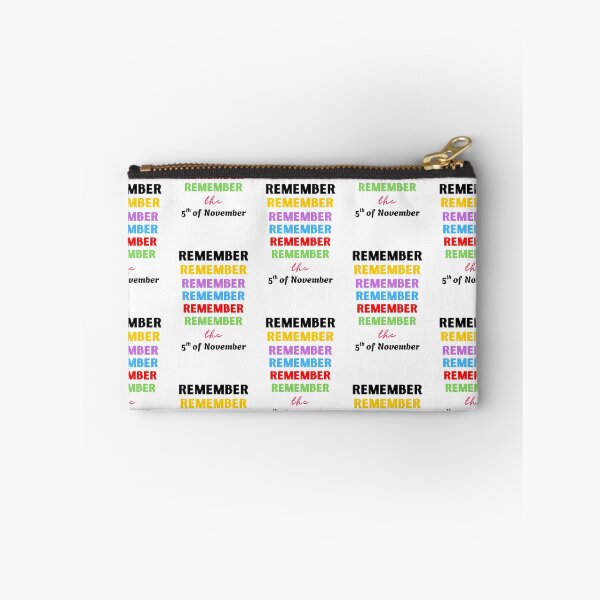 Item preview, “REMEMBER the Fifth – Guy Fawkes Night Typography Art” designed and sold by PixelInfinite.