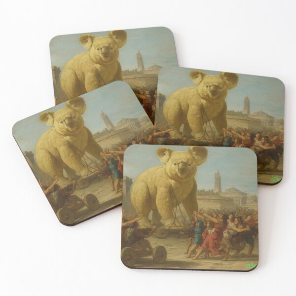 Item preview, The Entry of The Trojan Koala Into Troy-Comedy Art  designed and sold by chipshopchippy.