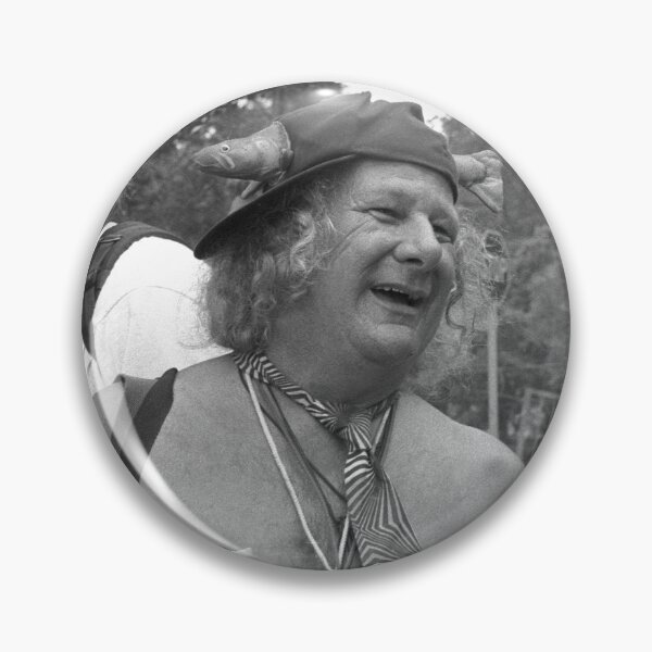 Item preview, Wavy Gravy Being Interviewed On Site At Woodstock 94 - BW Photograph designed and sold by ConcertImages.