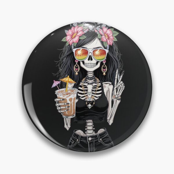Item preview, Summer Vibes Skeleton Girl | Gothic Beach Mood Design designed and sold by ColorSplash123.