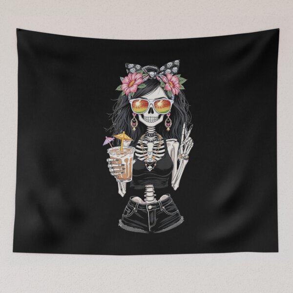 Item preview, Summer Vibes Skeleton Girl | Gothic Beach Mood Design designed and sold by ColorSplash123.