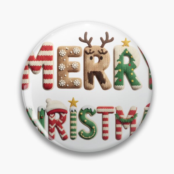 Item preview, Merry Christmas Faux Yarn Knitted Letters – Realistic Chunky Knit Holiday Text Design designed and sold by SaicoGN.