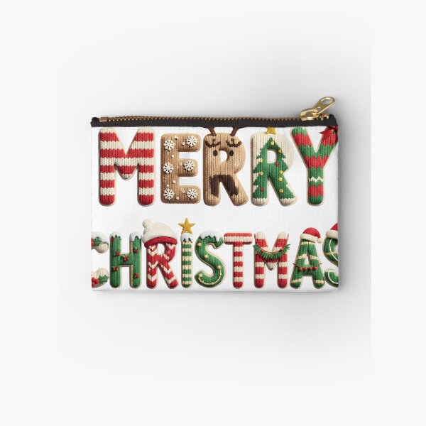 Item preview, Merry Christmas Faux Yarn Knitted Letters – Realistic Chunky Knit Holiday Text Design designed and sold by SaicoGN.