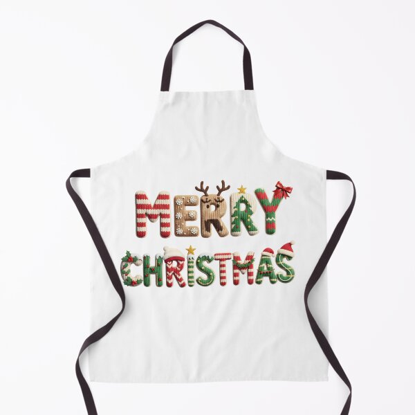 Item preview, Merry Christmas Faux Yarn Knitted Letters – Realistic Chunky Knit Holiday Text Design designed and sold by SaicoGN.