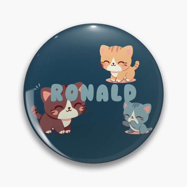Item preview, Cute Cats and Name Ronald – Kawaii Personalized Design designed and sold by karolinahinc.