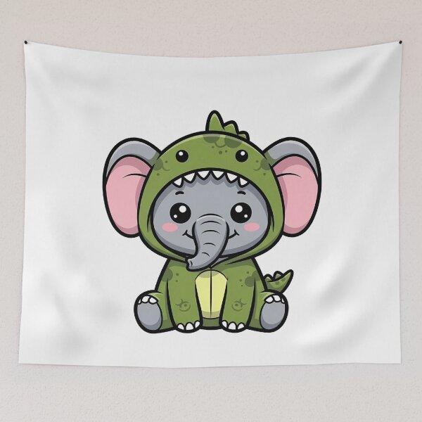 Item preview, Baby Elephant Dino Costume Kawaii designed and sold by k3rstman1.