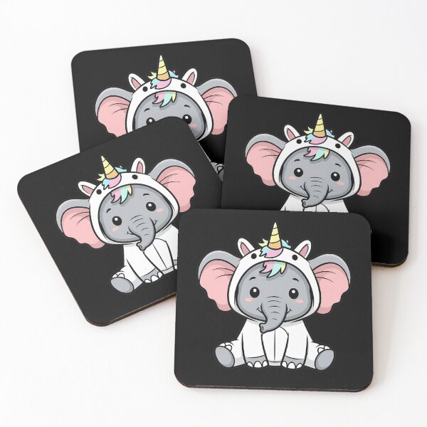 Item preview, Cute Baby Elephant Unicorn Cartoon designed and sold by k3rstman1.