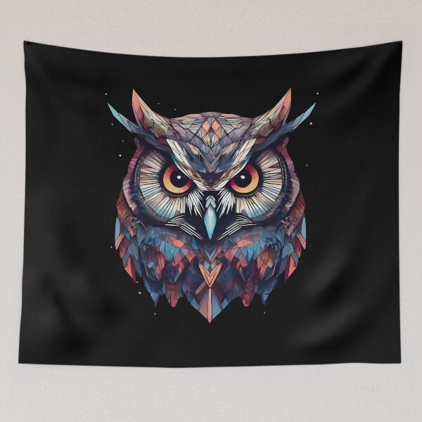 Item preview, Guardian of the Night - Geometric Owl designed and sold by Lumive.