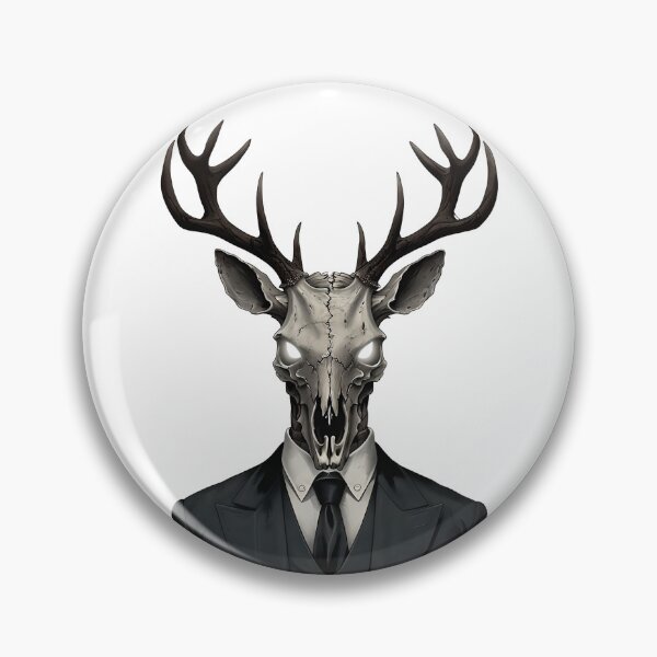 Item preview, Zombie Deer Skull in Suit designed and sold by NightTimeJ.