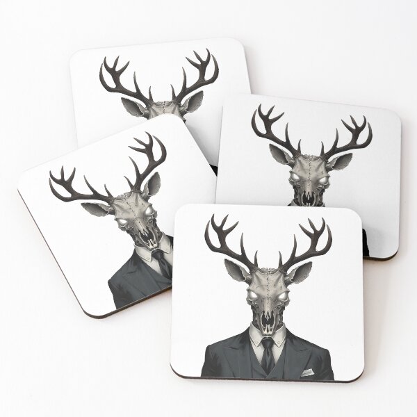 Item preview, Zombie Deer Skull in Suit designed and sold by NightTimeJ.