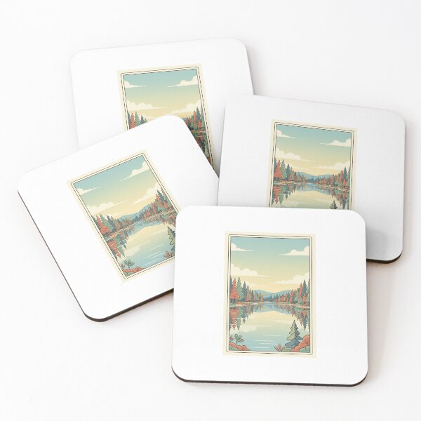 Item preview, Scandinavia Postcard – Nordic Nature Landscape Illustration designed and sold by shufflik.