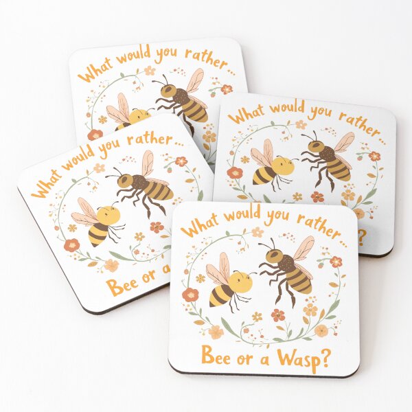 Item preview, What Would You Rather Bee? – Cute Bee and Wasp Pun T-Shirt designed and sold by SpaceCowsGoMoon.
