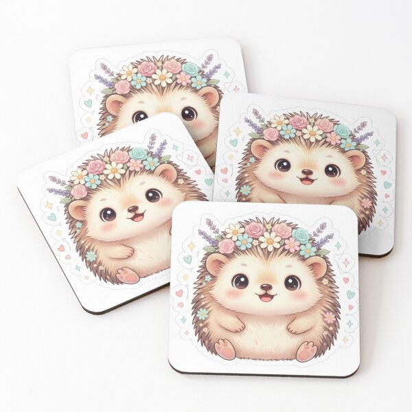 Item preview, Flower hedgehog designed and sold by SimonsDesignArt.