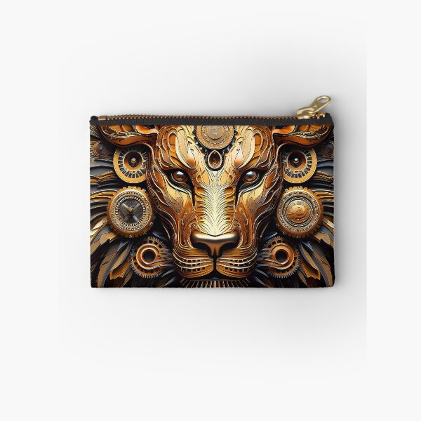 Item preview, Steampunk Lion Majestic Golden And Coppery Hues Face designed and sold by DEC02.