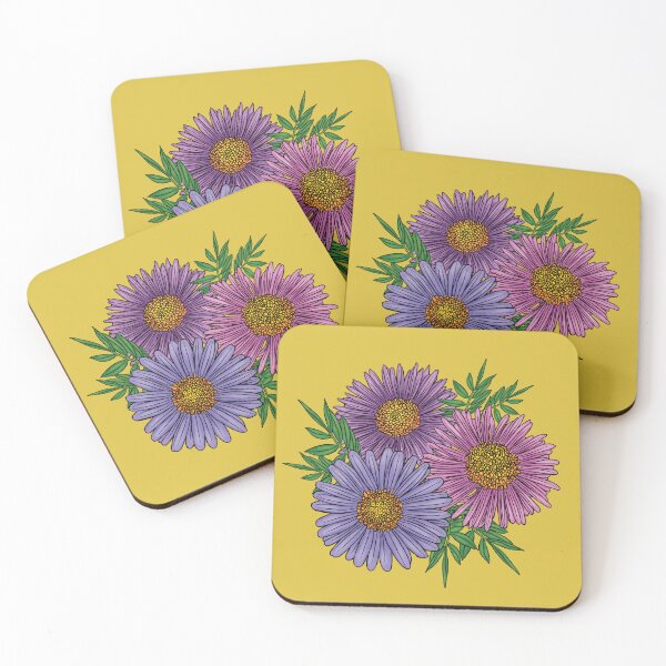 Artikelvorschau, Rosa und violette Aster – Geburtsblume für September entworfen und verkauft von MeMaKiDesign.