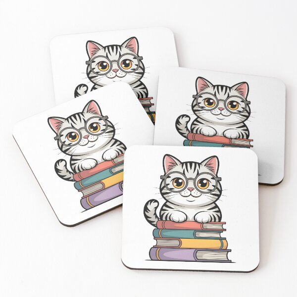 Item preview, Funny Book Lover Cat on a Stack of Books designed and sold by Mr-wow.