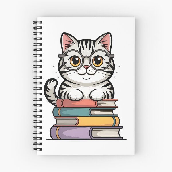 Item preview, Funny Book Lover Cat on a Stack of Books designed and sold by Mr-wow.