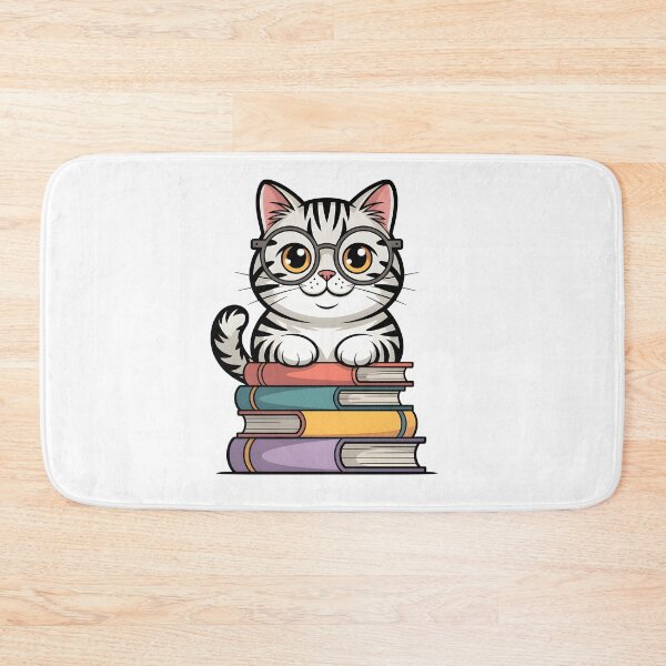 Item preview, Funny Book Lover Cat on a Stack of Books designed and sold by Mr-wow.