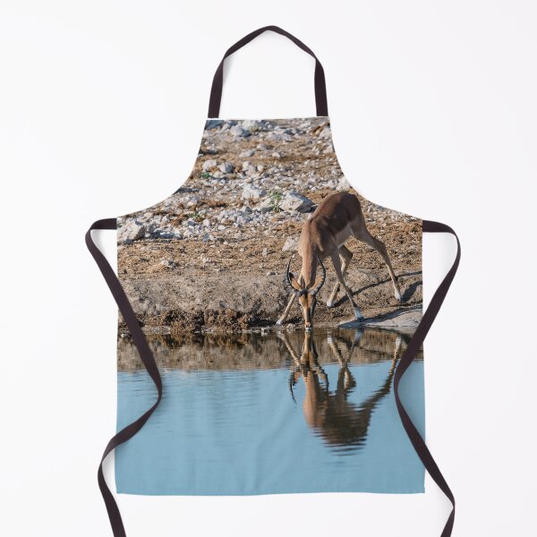Item preview, Mirror Drink at the Waterhole, Springbok, Etosha Namibia designed and sold by DavideAntoniani.