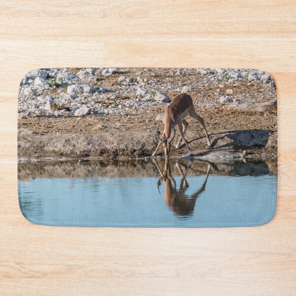 Item preview, Mirror Drink at the Waterhole, Springbok, Etosha Namibia designed and sold by DavideAntoniani.