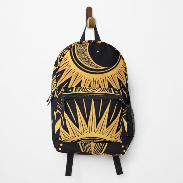 Item preview, Radiant golden sun partially covered by black moon . designed and sold by Lucky 777.