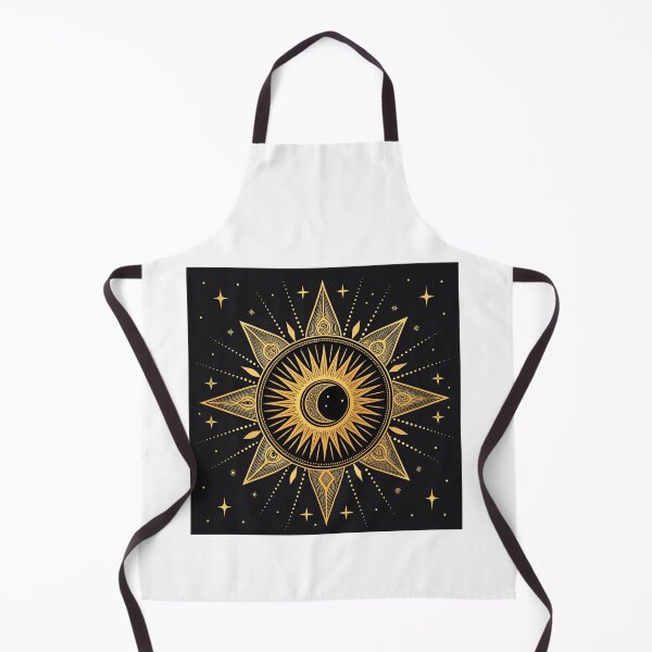 Item preview, Radiant golden sun partially covered by black moon . designed and sold by Lucky 777.