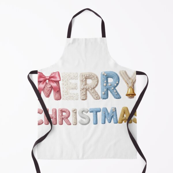 Item preview, Coquette Pastel Merry Christmas – Faux Yarn Chunky Knit Text Design designed and sold by SaicoGN.