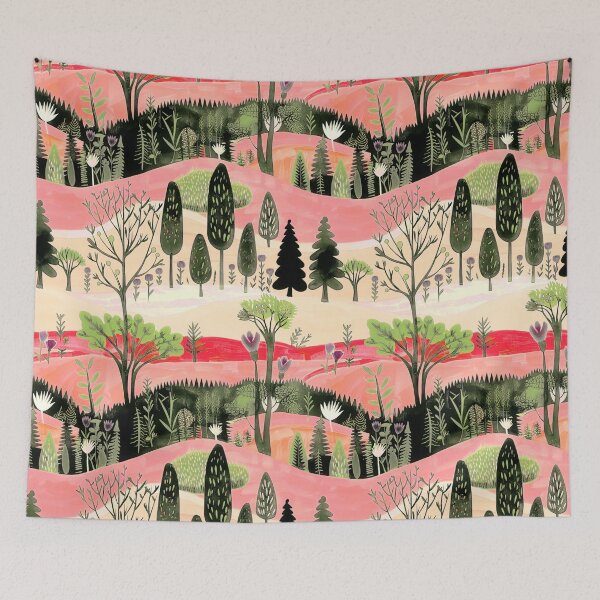 Item preview, Vibrant Landscape With Colorful Flora. Pink version designed and sold by Alex  Blud.