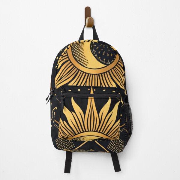 Item preview, Radiant golden sun partially covered by black moon . designed and sold by Lucky 777.