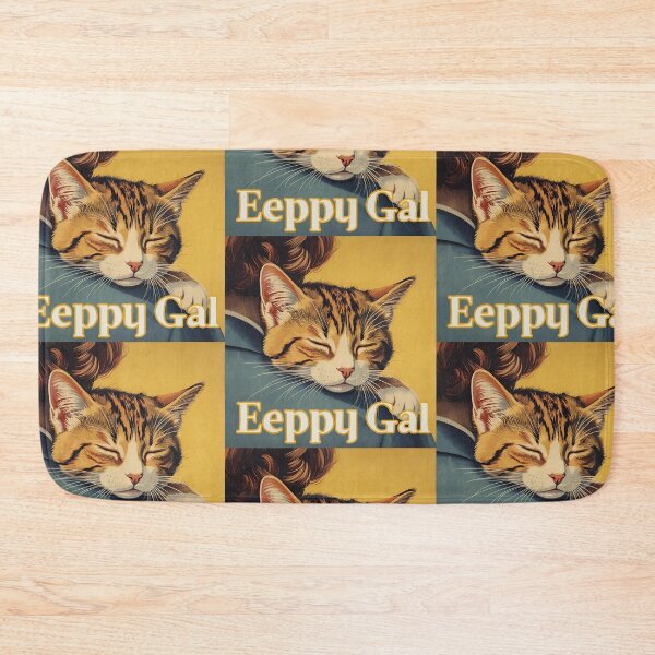 Item preview, Vintage Eeepy Cute Retro Girl Cat T-Shirt Yellow designed and sold by Vintage City.
