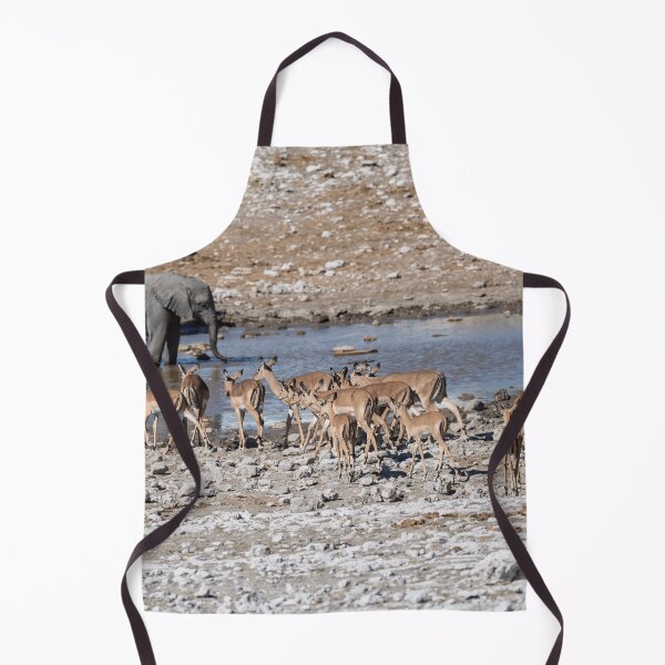 Item preview, Crowded Waterhole — Impalas and Giants at Etosha, Namibia designed and sold by DavideAntoniani.