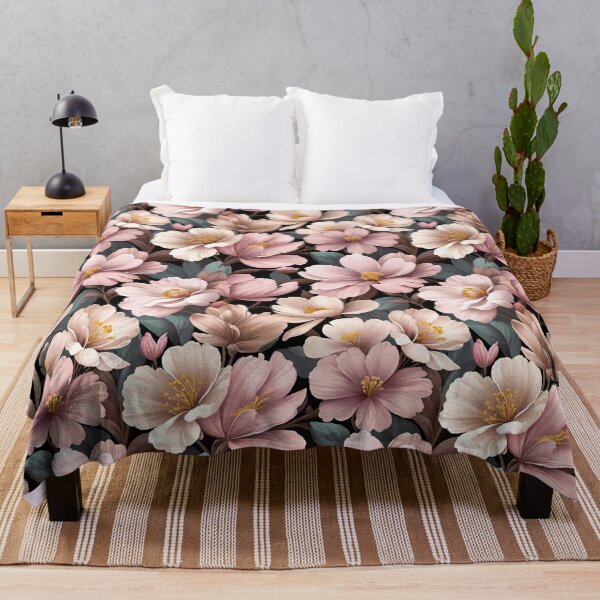 Item preview, Primrose Bloom — Soft Pink & Mocha Floral Pattern | Elegant Pastel Botanical Design designed and sold by CallisC-Arts.