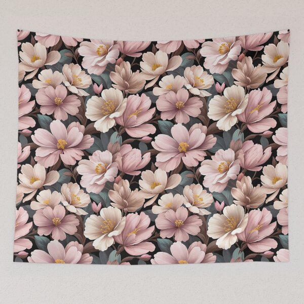 Item preview, Primrose Bloom — Soft Pink & Mocha Floral Pattern | Elegant Pastel Botanical Design designed and sold by CallisC-Arts.