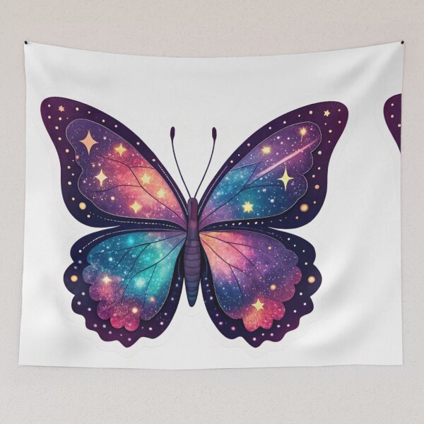 Item preview, Butterfly with wings made of galaxies designed and sold by Lucky 777.