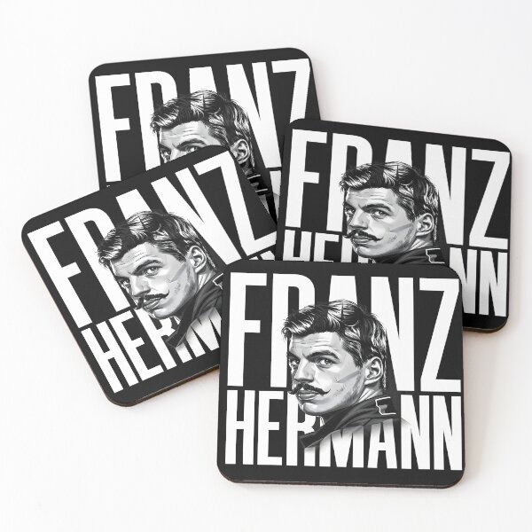 Item preview, Franz Hermann Portrait - Vintage F1 Driver Black & White Art Print designed and sold by Studio F1Grid.