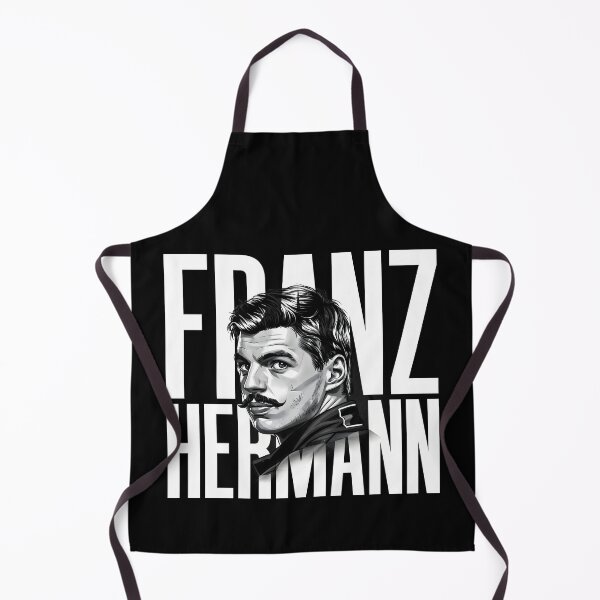 Item preview, Franz Hermann Portrait - Vintage F1 Driver Black & White Art Print designed and sold by Studio F1Grid.