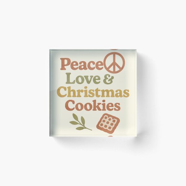 Item preview, Peace Love Christmas Cookies Retro T-Shirt designed and sold by HooptownRV.