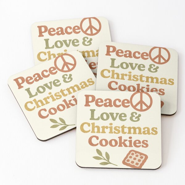Item preview, Peace Love Christmas Cookies Retro T-Shirt designed and sold by HooptownRV.
