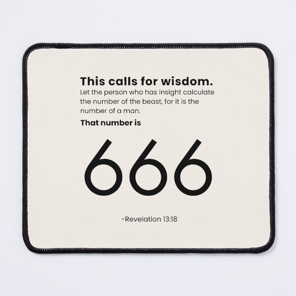 Item preview, This Calls For Wisdom | His Number Is 666 | Beast | Revelation 13:18 designed and sold by Anniko Art Studio.