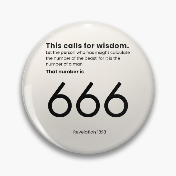 Item preview, This Calls For Wisdom | His Number Is 666 | Beast | Revelation 13:18 designed and sold by Anniko Art Studio.