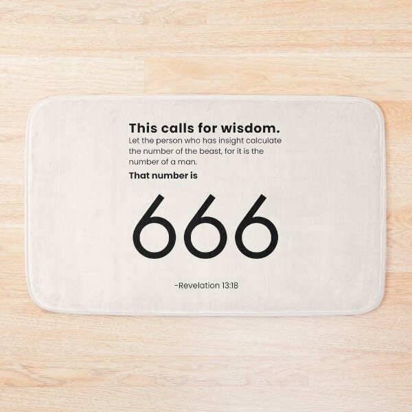 Item preview, This Calls For Wisdom | His Number Is 666 | Beast | Revelation 13:18 designed and sold by Anniko Art Studio.