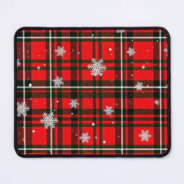 Item preview, Festive Christmas Tartan Plaid with Snowflakes – Red, Green, and White Holiday Pattern designed and sold by PixelVibe782.