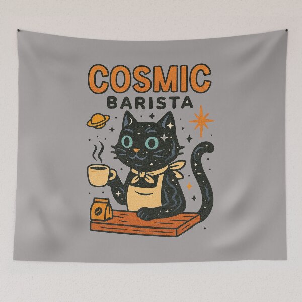 Item preview, The Cosmic Barista Cat designed and sold by ChocoCoco01.
